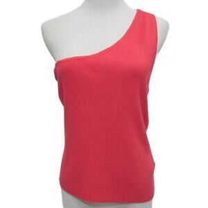 EVERY Dillards Pink One Shoulder Lightweight Knit Top Size XL